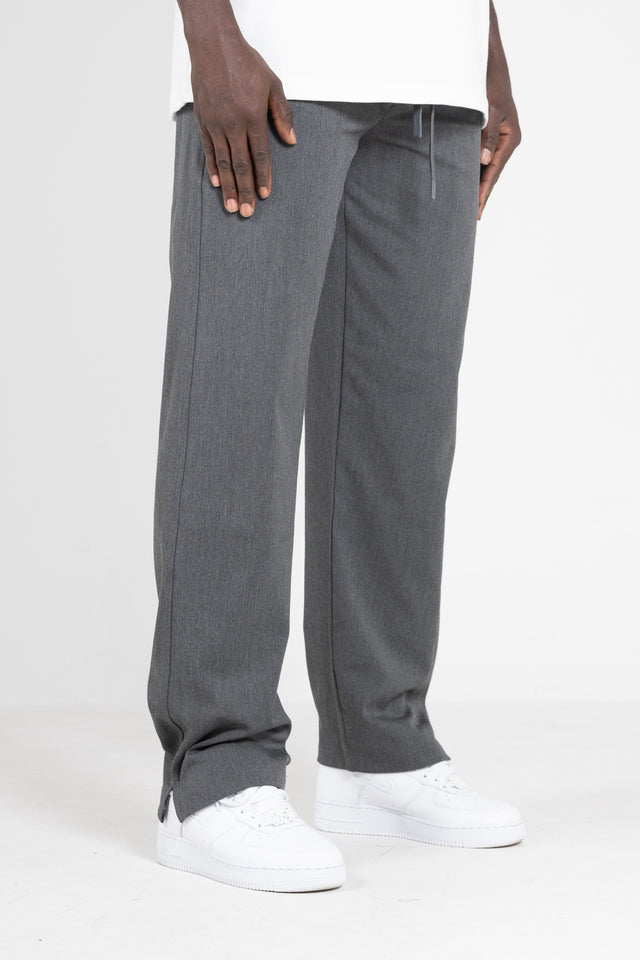 Straight Split Pants Grey