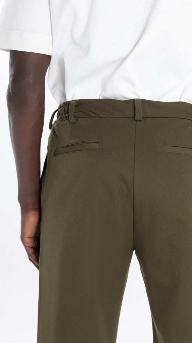 Straight Leg Pants - Khaki