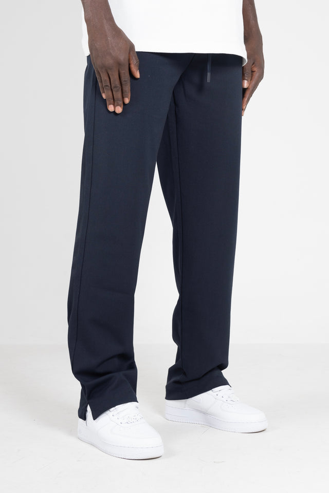 Straight Split Pants Blue