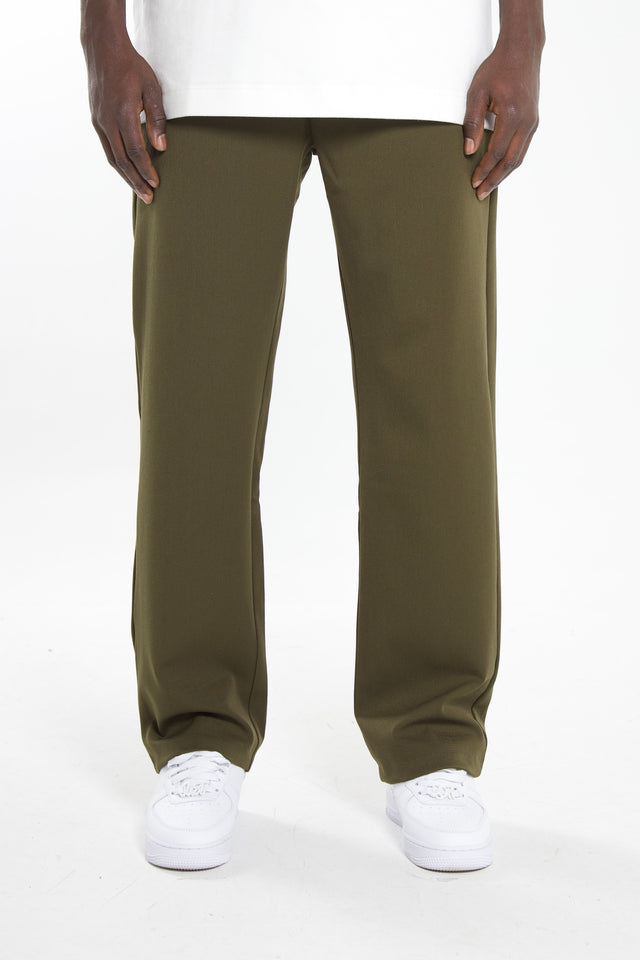 Straight Leg Pants - Khaki