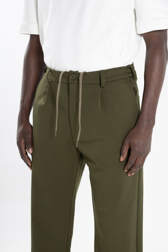 Straight Leg Pants - Khaki