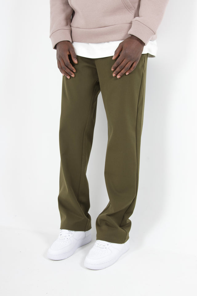 Straight Leg Pants - Khaki