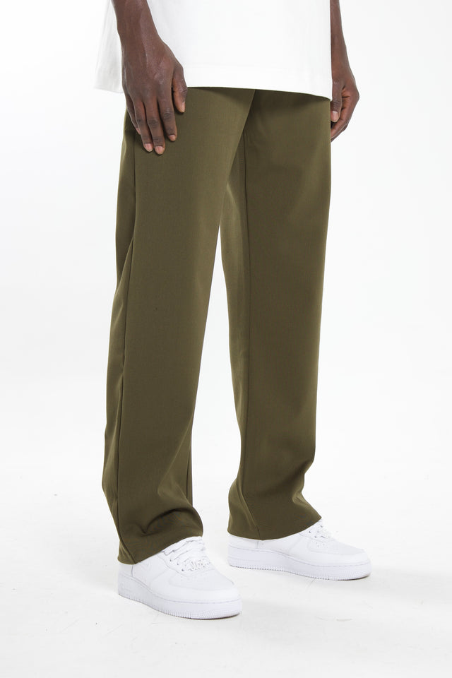 Straight Leg Pants - Khaki