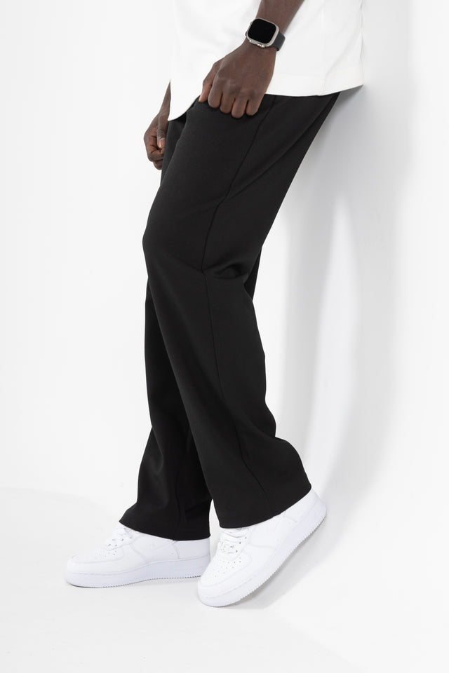 Straight Leg Pants - Black