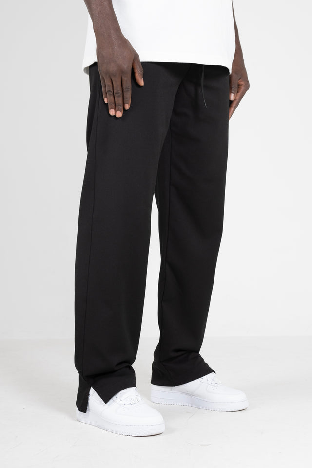 Straight Split Pants Black